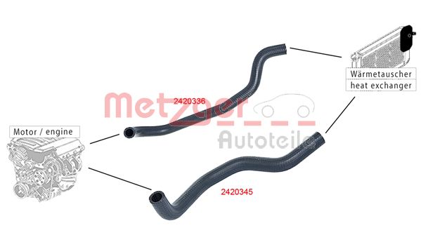 METZGER 2420345 Kühlerschlauch